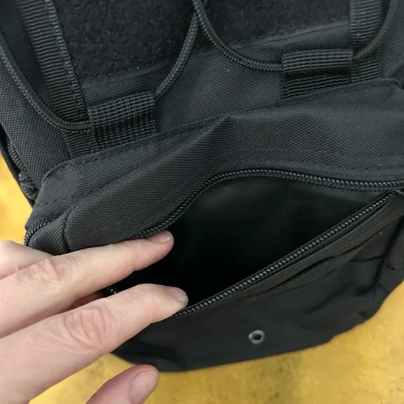 Men's Black Waterproof Tactical Crossbody Backpack